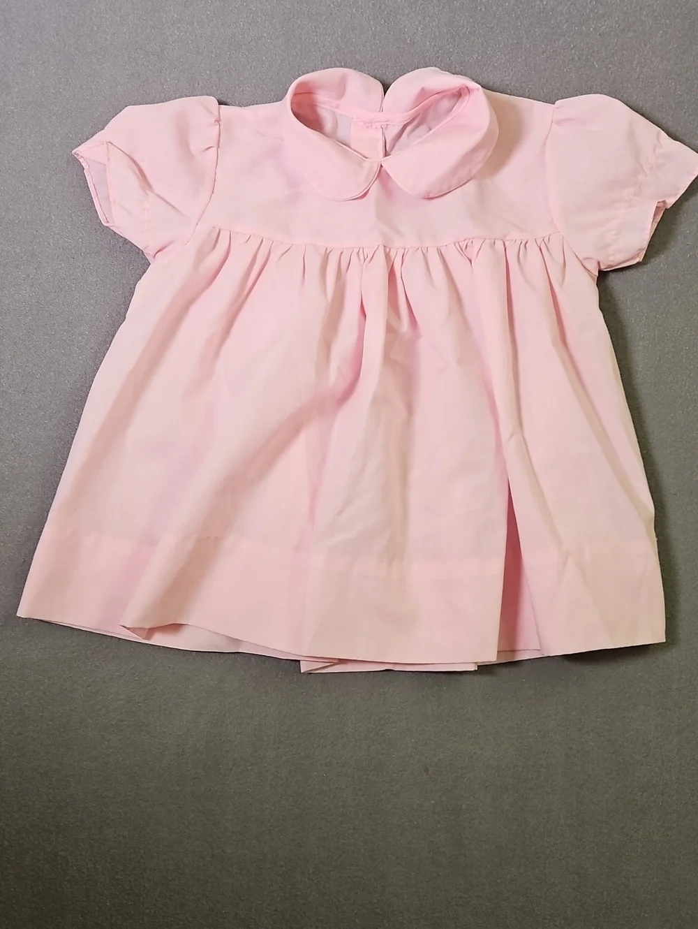 Vintage Handmade Pink Peter Pan Collar Girls' Dress
